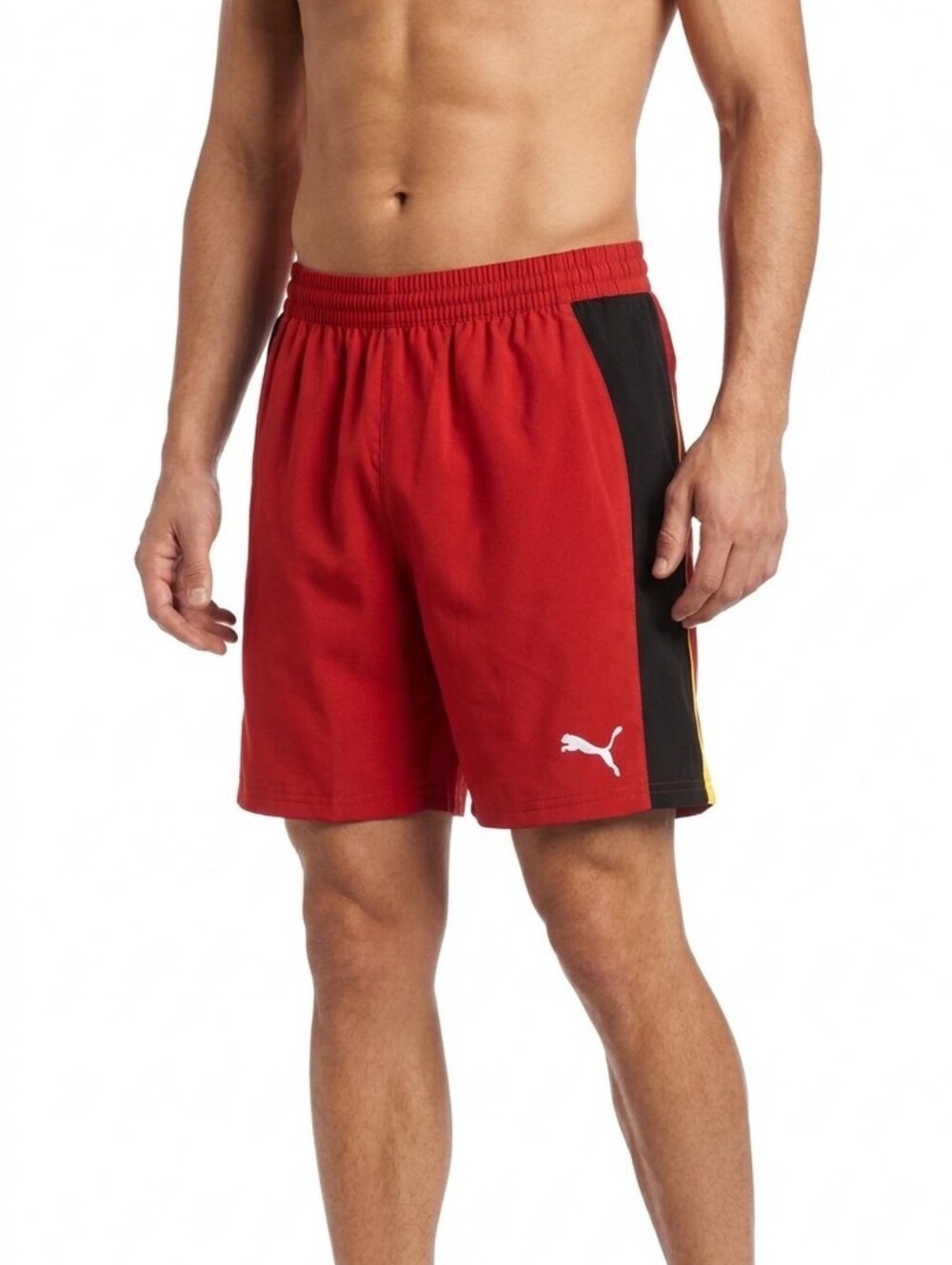 Puma Men's Athletic Shorts – Red & Black (Great Condition)